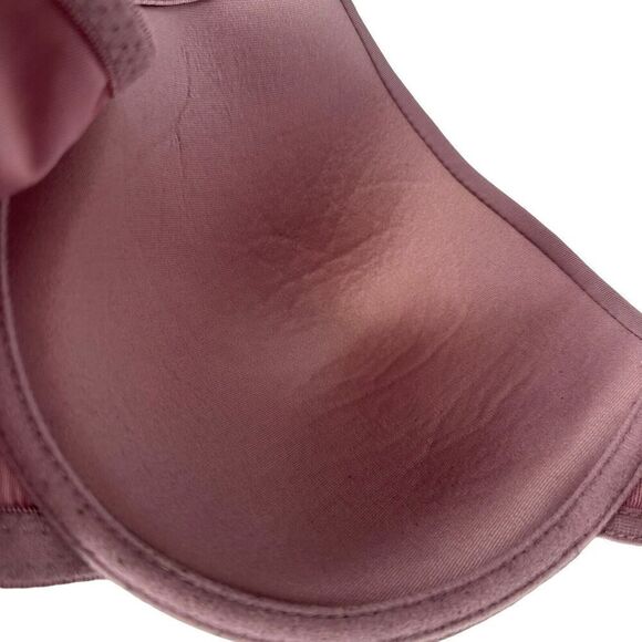 Just Be Bra Size 38D Underwire Purple Back Closure Lightly Padded Classic Opaque - Picture 6 of 9